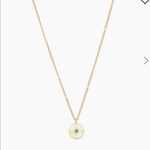 Gorjana birthstones necklace May emerald gemstone